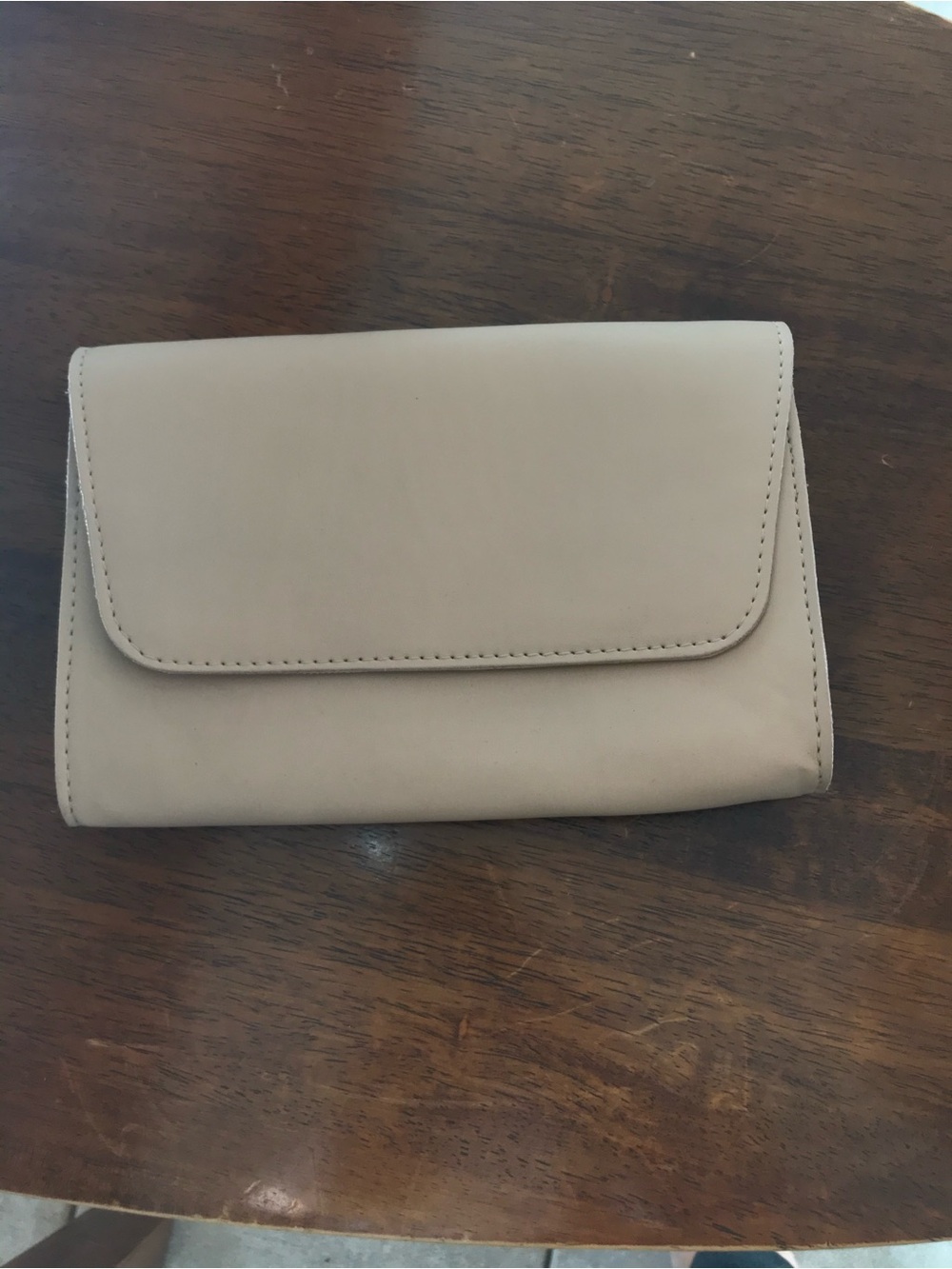 October Jaipur vegan leather Nude Clutch